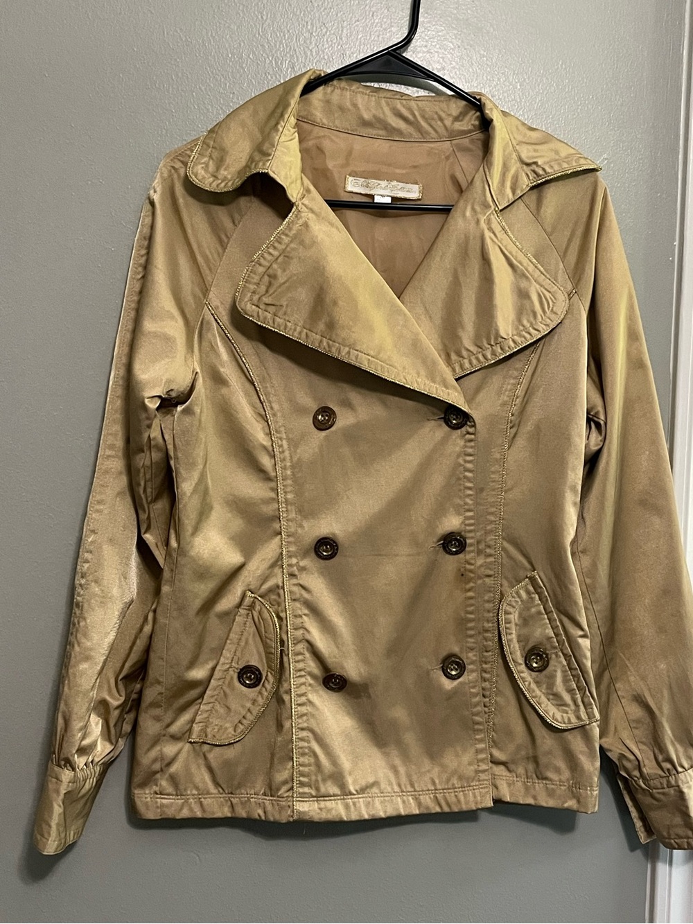 Classic Double-Breasted Tan Trench Coat